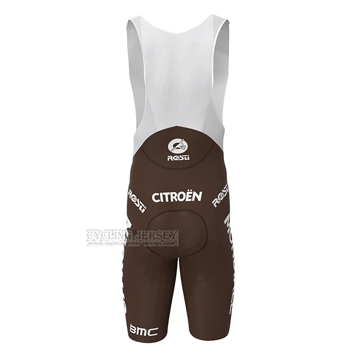 2022 Cycling Jersey Ag2r La Mondiale White Brown Short Sleeve and Bib Short